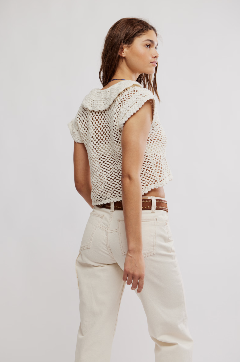 フリーピープル Free People Lily Crochet Top レディース シャツ トップス Coconut Milk Free People Lily Crochet Top in Coconut Milk | REVOLVE